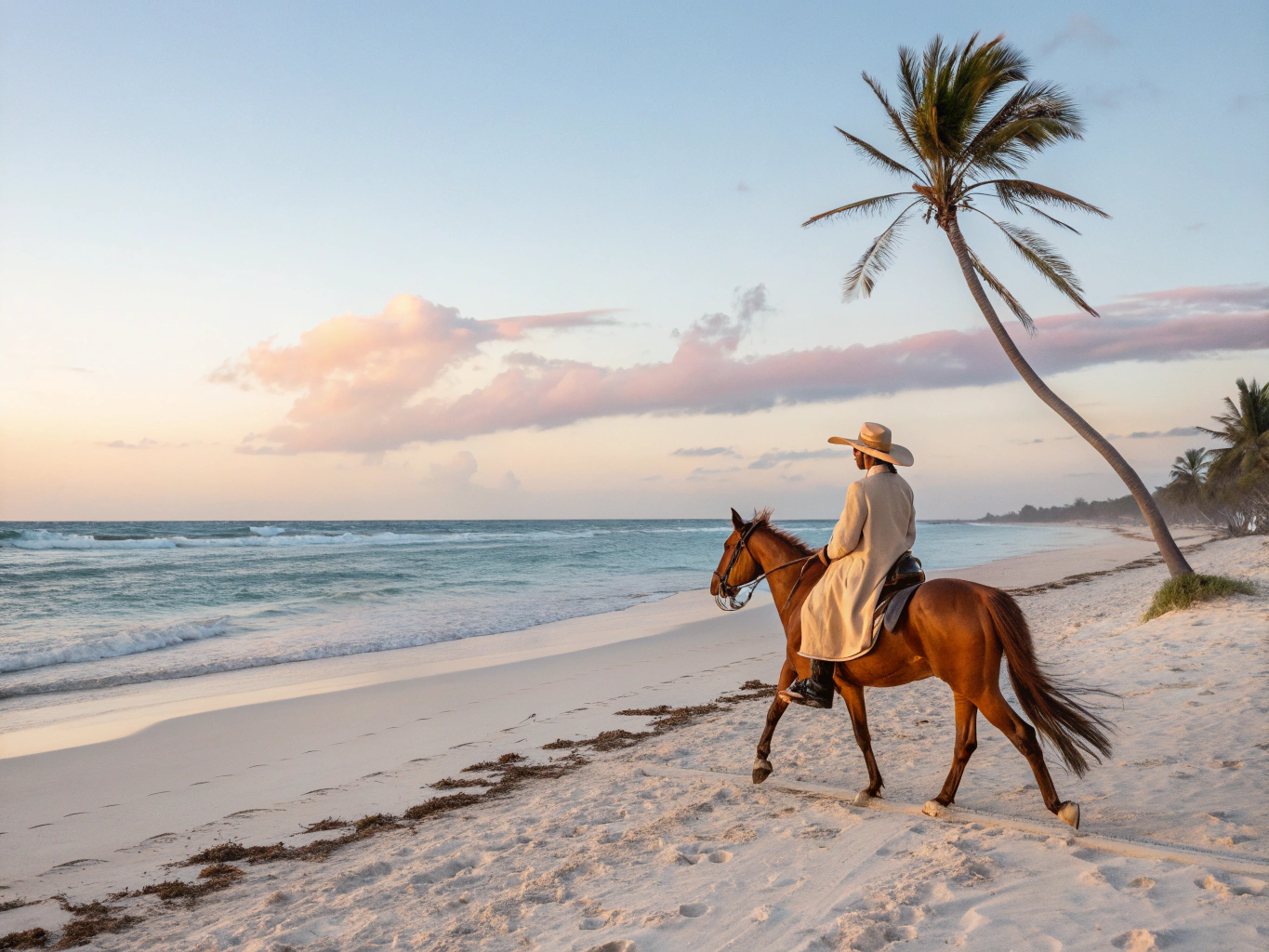 Horse riding along the shoreline of Hurghada beach
