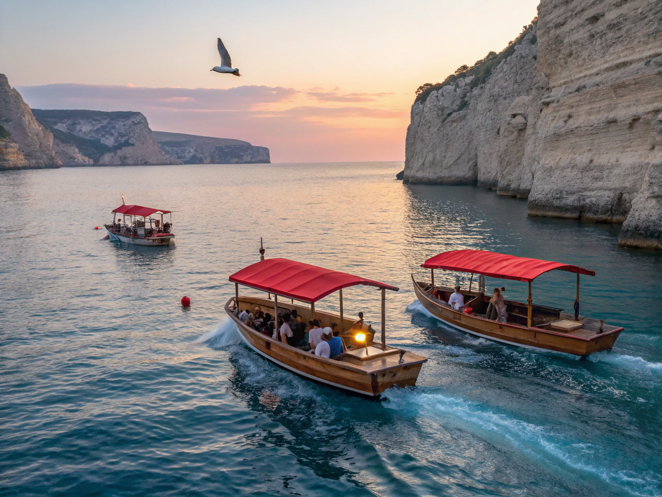 Golden hour sunset over the Red Sea in Hurghada